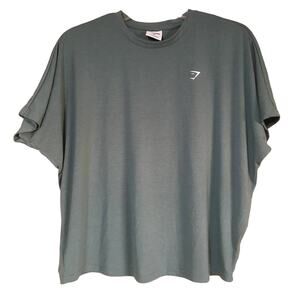 Gymshark XS Oversized Short Sleeve Blue Gray Short T-shirt Drop Shoulder